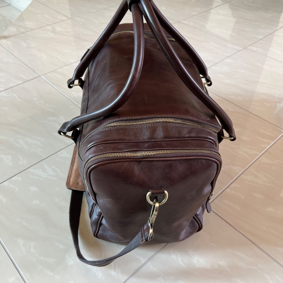 #2222 BRAND NEW Old Angler Leather Duffel Bag & Terrida Luxury Toiletry Case - Picture 5 of 14